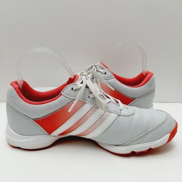 ADIDAS Tech Response Golf Shoes Soft Spike Grey & Pink Sz 7.5 Flawed - Picture 12 of 16